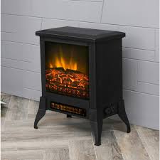 freestanding electric fireplace in