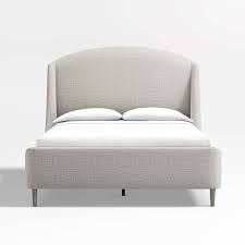 mist grey upholstered tall king bed