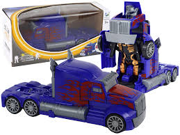 robot car optimus prime blue truck