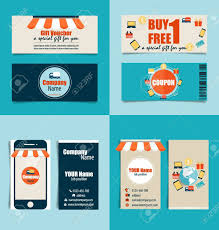Modern Business Card Template With Business Concept Online Shopping