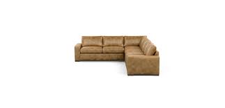 conway four piece leather sectional