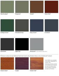 Colour Selection Chart 2 Direct Garage Doors