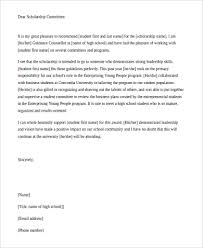 Sample Recommendation Letter for High School Student      Examples     Template net