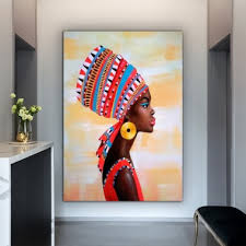 African Wall Art Ethnic Canvas Print