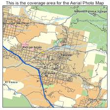 aerial photography map of yucaipa ca