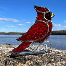 Stained Glass Cardinal Lisa Marie S