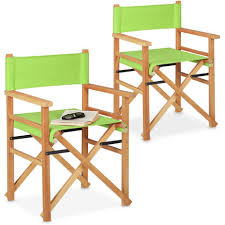 Relaxdays Wooden Director S Chairs Set
