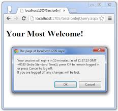 warning message using jquery in asp net