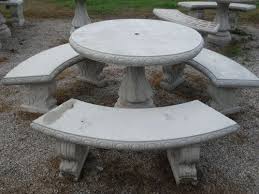 Seater Cement Round Garden Bench Table