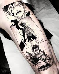 See more ideas about anime képek, anime, képek. Tattoo Black Clover Asta And Captain Yami Huge Thanks Baptiste For Coming Out To Get This One Clover Tattoos Anime Tattoos Tattoos