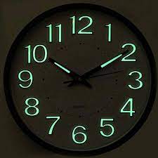 night light wall clock lenrus 12 inch