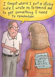Image result for cartoon jokes about old people losing memory