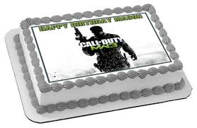 * the whole text what you'd like to read on the topper. Call Of Duty 2 Edible Birthday Cake Topper