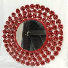 Stainless Steel Glass 22inch Red Rose