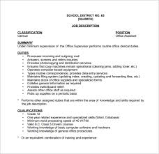 Office Assistant Job Description Under Fontanacountryinn Com