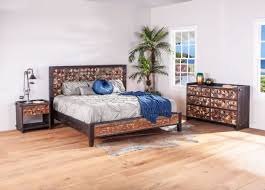 Messina Carved Teak Wood Platform Bed