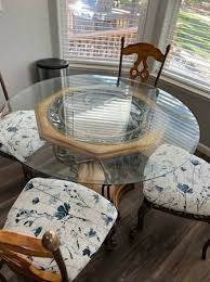 Table With Hardwood And Metal Frame