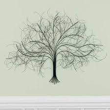 Black Tree Wall Art Handcrafted Metal