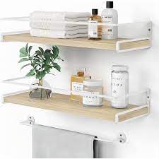 Natural Wood Decorative Wall Shelf Set