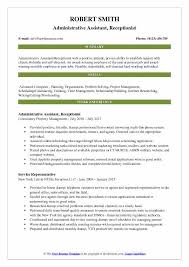 Of course it's incomplete, so one would add additional tasks to use it in real life. Administrative Assistant Receptionist Resume Samples Qwikresume