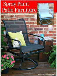 spray paint metal patio furniture with