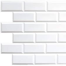 White Faux Bricks Pvc Wall Panel