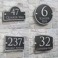 modern house address plaque door number