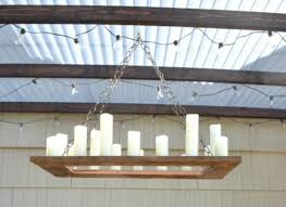 rustic candle outdoor chandelier