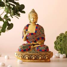 embellished lord buddha idol gift send