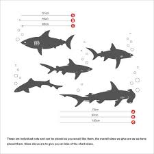 Sharks Wall Art Sticker Quality Vinyl