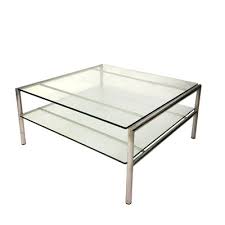 Coffee Table With Two Glass Tops By