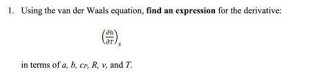Der Waals Equation