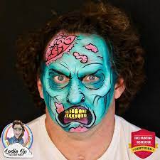 halloween zombie face paint tutorial