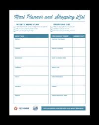 Meal Planner And Shopping List