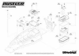 Rustler 37054 1 Chassis Assembly Exploded View Traxxas