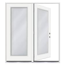 White Primed Steel Prehung Double Door