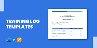 19 training log templates in pdf