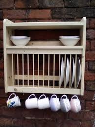 Plate Rack Wooden With 2 Shelves And