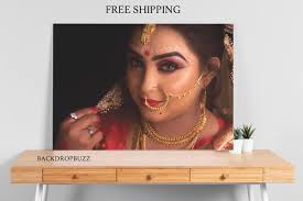 indian bridal makeup landscape poster