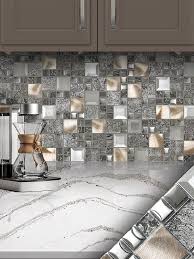 Gray Copper Mosaic Backsplash Tile