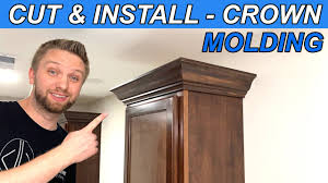 how to cut and install crown molding on