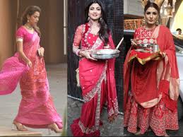 red sarees for your karwa chauth look