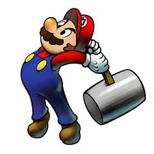 Image result for mario hammer gif