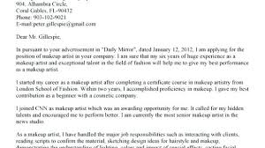 Makeup Cover Letter What To Include In A Cover Letter