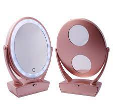 china desktop led makeup mirror with