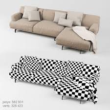 poliform tribeca sofa set 02 3d model