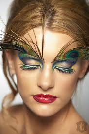 pea eyes pea eye makeup pea mask pea feathers crazy makeup makeup