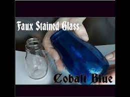 Faux Stained Glass Cobalt Blue