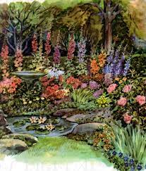 Spring Vintage Garden Ilration