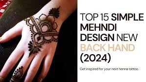 simple mehndi design new back hand
